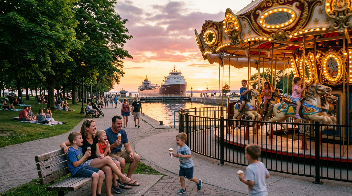 Waterfront view in Port Dalhousie, St. Catharines