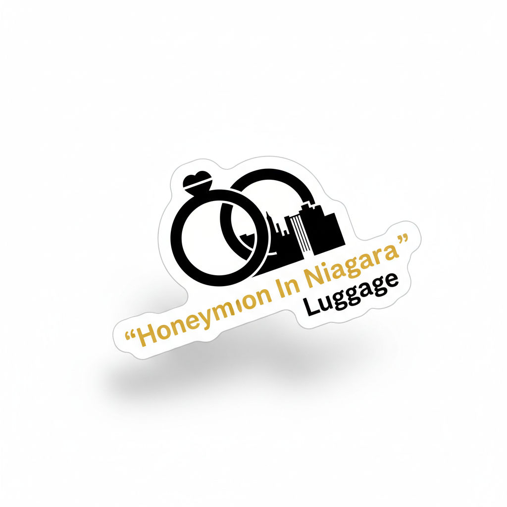 "Honeymoon in Niagara" Luggage Sticker — Niagara Falls Souvenir